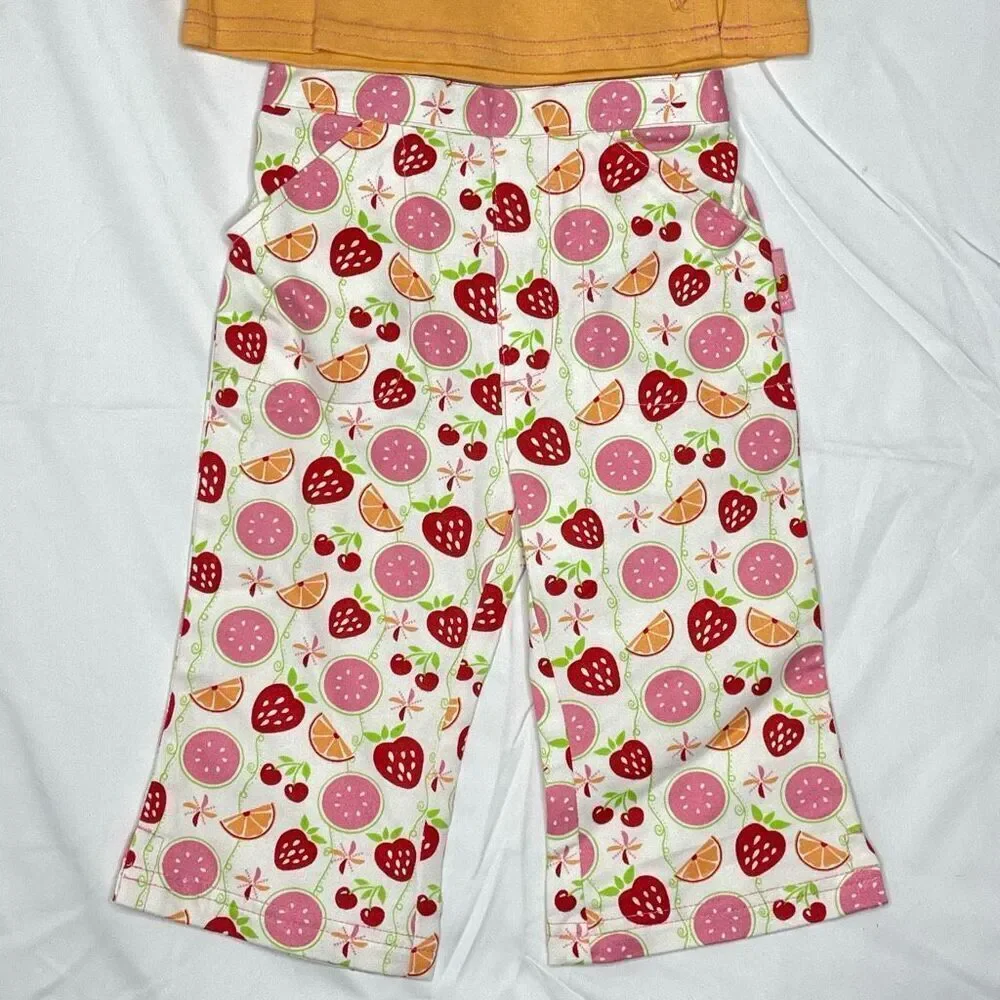 Vintage Y2K Strawberry Shortcake Tutti Girls Outfit Toddler Shirt Pants 3T NWT